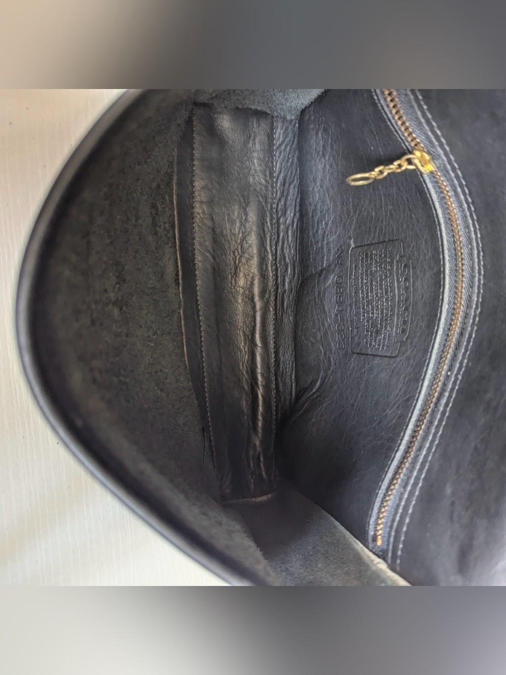 Coach Vintage ‘93 Court #9870 Crossbody Bag Black Leather, Made in USA- - Picture 9 of 11